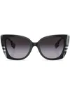 Burberry Eyewear Meryl Cat-eye Frame Sunglasses In Black