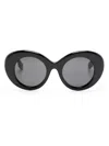 Burberry Eyewear Oversized Round-frame Sunglasses In Black