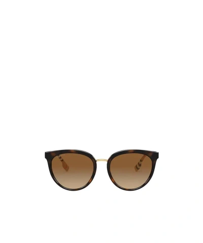 Burberry Eyewear Oversized Round Frame Sunglasses In Brown