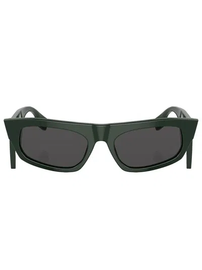 Burberry Eyewear Palmer Side-logo Detail Sunglasses In Grün