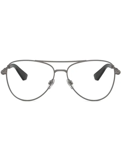 Burberry Eyewear Pilot-frame Glasses In Transparent