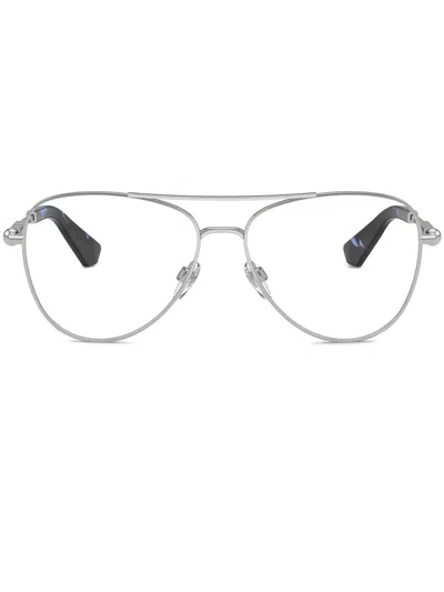 Burberry Eyewear Pilot-frame Glasses In Transparent