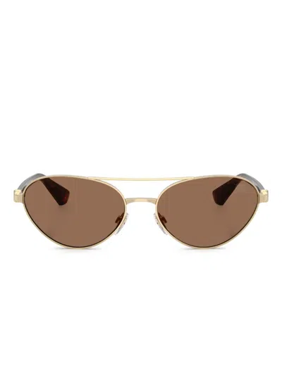 Burberry Eyewear Pilot-frame Sunglasses In Gold