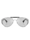 Burberry Eyewear Pilot-frame Sunglasses In Silver