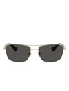 Burberry Eyewear Rectangle-frame Sunglasses In Gold