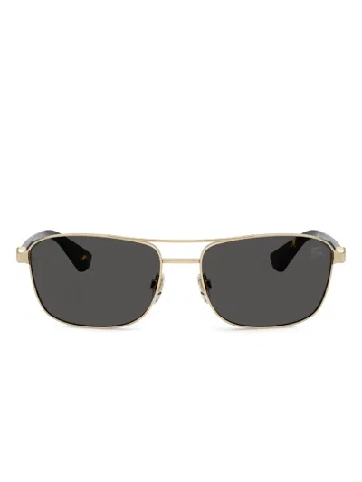Burberry Eyewear Rectangle-frame Sunglasses In Gold