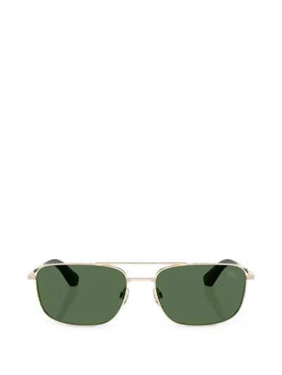 Burberry Eyewear Rectangle-frame Sunglasses In Gold