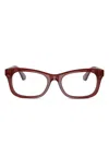 Burberry Eyewear Rectangular-frame Glasses In Red