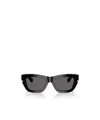 Burberry Eyewear Rectangular Frame Sunglasses In Black