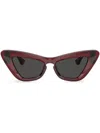 Burberry Eyewear Rose Monogram Cat-eye Sunglasses In Red