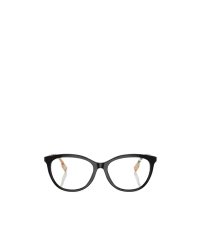 Burberry Eyewear Round Frame Glasses In Black