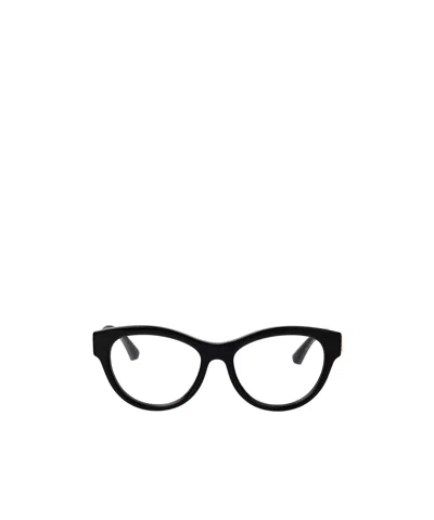 Burberry Eyewear Round Frame Glasses In Black