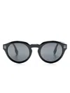 Burberry Eyewear Round-frame Stud-detailed Sunglasses In Schwarz