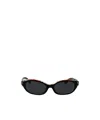 Burberry Eyewear Round Frame Sunglasses In Black