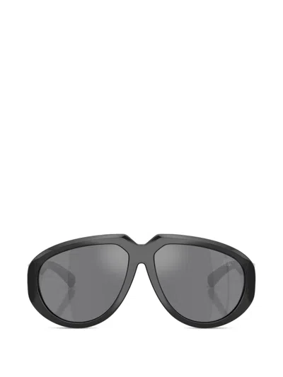 Burberry Eyewear Round Metal Sunglasses In Black