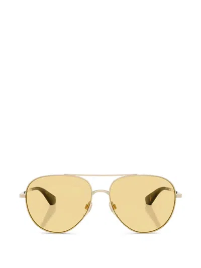 Burberry Eyewear Round-frame Sunglasses In 골드 톤
