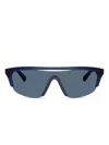 Burberry Eyewear Shield-frame Sunglasses In Blue
