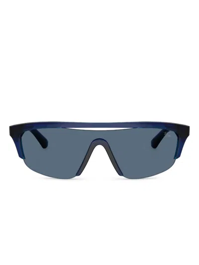 Burberry Eyewear Shield-frame Sunglasses In Blue