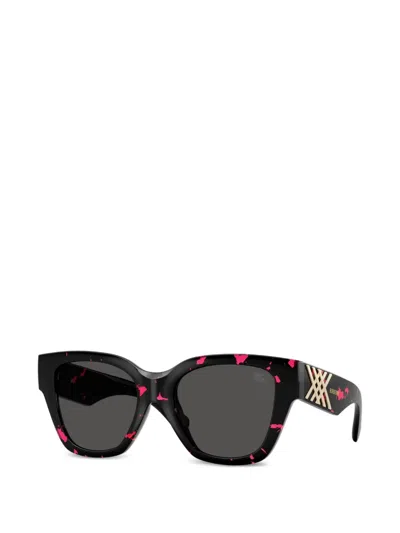 Burberry Eyewear Splatter-print Square-frame Sunglasses In Black
