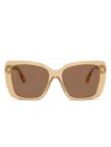 Burberry Eyewear Square-frame Sunglasses In Neutrals