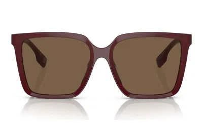 Burberry Eyewear Square Frame Sunglasses In Red