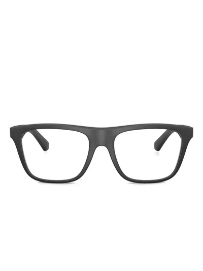 Burberry Eyewear Square-frame Branded Glasses In Black