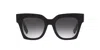 Burberry Eyewear Kitty Square-frame Sunglasses In Nero/grigio
