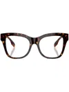 Burberry Eyewear Tb-motif Square-frame Glasses In Brown