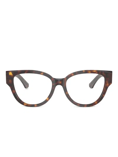 Burberry Eyewear Tortoiseshell Cat-eye Glasses In Brown