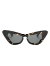 Burberry Eyewear Tortoiseshell Cat-eye Sunglasses In Brown