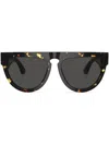 Burberry Eyewear Tortoiseshell-effect Square-frame Sunglasses In Black