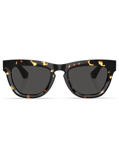BURBERRY EYEWEAR TORTOISESHELL-EFFECT SQUARE-FRAME SUNGLASSES