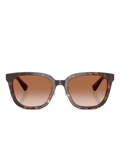 Burberry Eyewear Tortoiseshell Square-frame Sunglasses In Gray