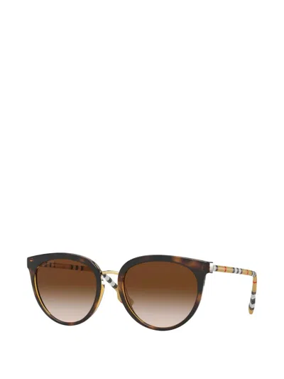 Burberry Eyewear Tortoiseshell-effect Check-pattern Sunglasses In Brown
