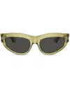 Burberry Eyewear Transparent Cat-eye Sunglasses In Yellow