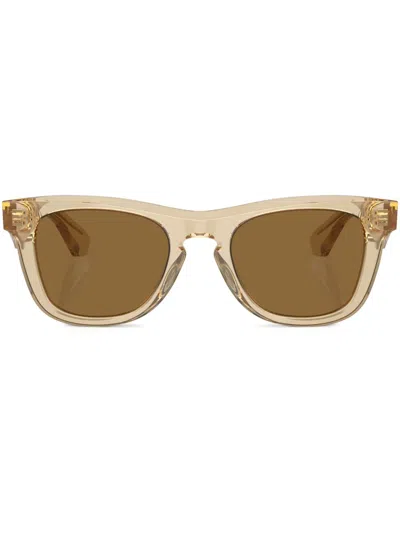 BURBERRY EYEWEAR TRANSPARENT-DESIGN SQUARE-FRAME SUNGLASSES