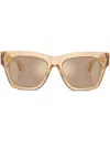 Burberry Eyewear Transparent Wayfarer-frame Sunglasses In Neutrals