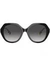 Burberry Eyewear Vanessa Geometric-frame Sunglasses In Black
