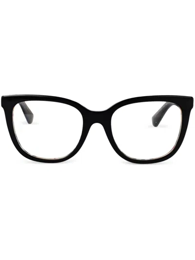 Burberry Eyewear Vintage Check Glasses In Black