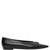 Burberry Ezra Tb Monogram Motif Ballet Flats In Black