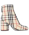 Burberry Fabric Ankle Boots In Multi