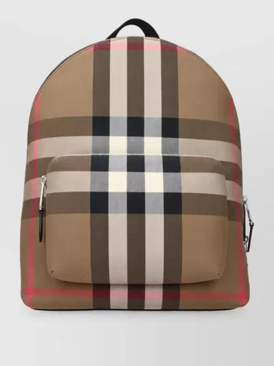 Burberry Fabric Backpack In Brown
