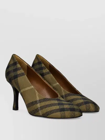 Burberry Fabric Pumps In Green