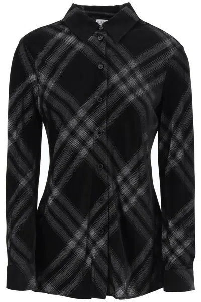 Burberry Faded Check Wrap Dress In Black