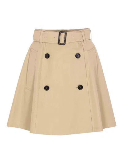BURBERRY FALDA SEMILARGA - BEIS