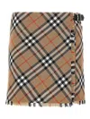 Burberry Check Wool Blend Mini Skirt Clothing
