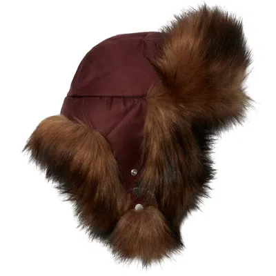 Burberry Faux Fur And Nylon Trapper Hat