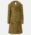 Burberry Button Front Long Coat In Beige