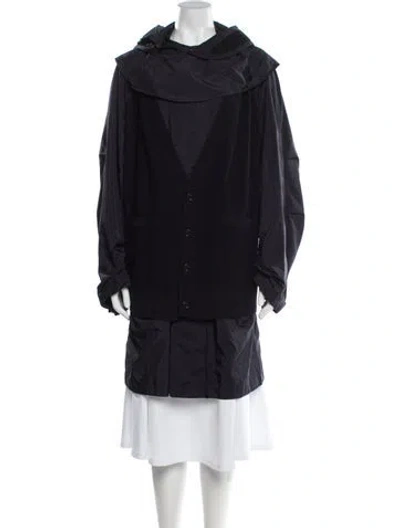 Pre-owned Burberry Faux Fur Coat W/ Tags In Blue