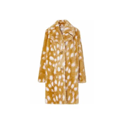 Burberry Faux Fur Coat Women In Cream